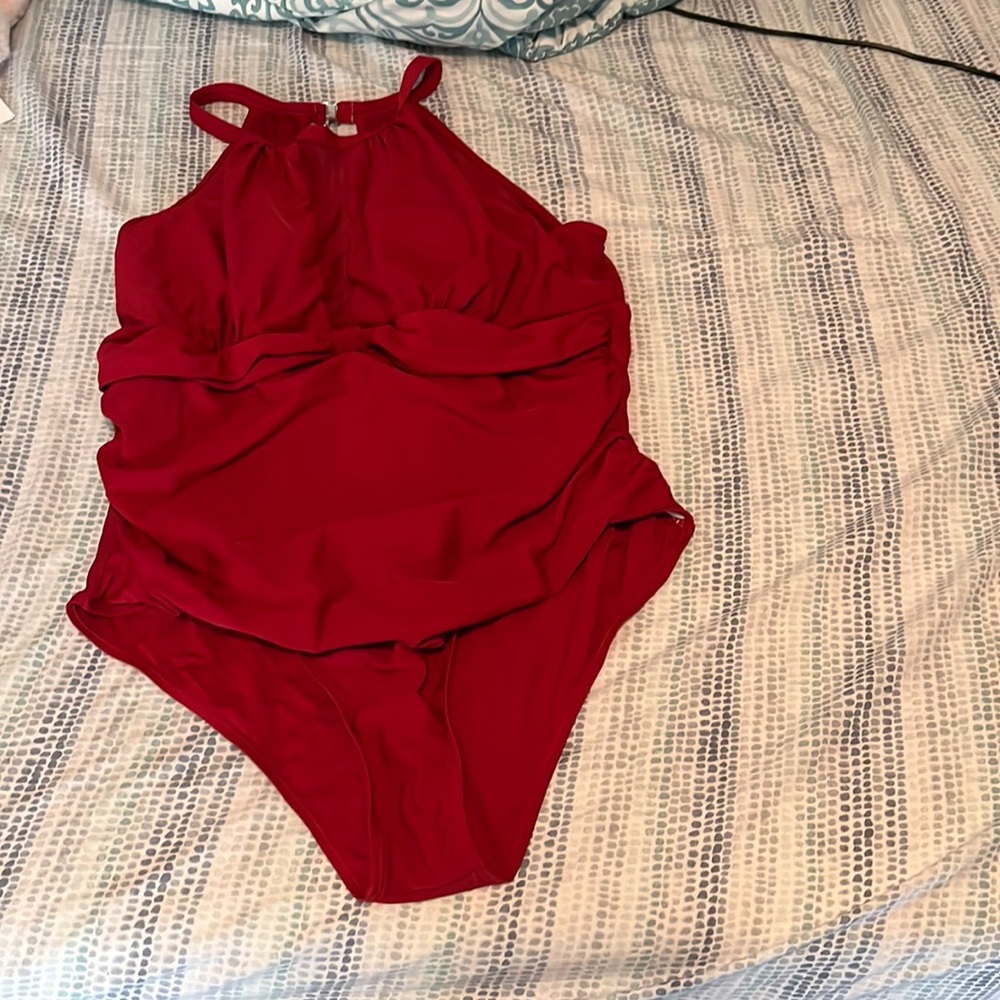 Sexy red bathing suit
